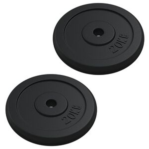 vidaXL Disco de muscula&ccedil;&atilde;o 40 kg ferro fundido