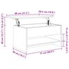vidaXL Mesa de centro 80x50x40 cm derivados de madeira branco