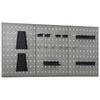 vidaXL Placas perfuradas de parede 3 pcs 40x58 cm a&ccedil;o
