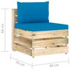 vidaXL 9 pcs conj. lounge jardim c/ almofad&otilde;es madeira impreg. verde