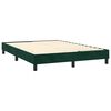 vidaXL Cama box spring c/ colch&atilde;o/LED 140x200 cm veludo verde-escuro