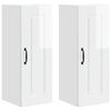 vidaXL Painel de lava-lou&ccedil;a Kalmar 2 pcs Branco Brilhante