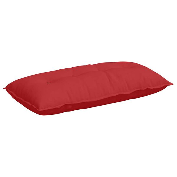 vidaXL Travesseiro para Costas Vermelho 100 x 19 x 50 cm tecido