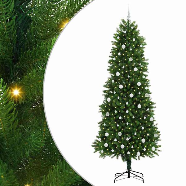 vidaXL &Aacute;rvore de Natal com 300 LEDs com suporte Verde 240 cm PE