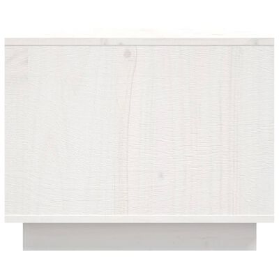 vidaXL Mesa de centro 80x50x40 cm madeira de pinho maciça branco