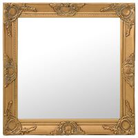 vidaXL Espelho de parede estilo barroco 60x60 cm dourado