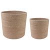 vidaXL Conjunto de Vasos de Planta 2 unid. Natural &Oslash; 28 x 28 cm