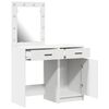 vidaXL Mesa de vestir 2 pcs Branco 50 x 41 x 135 cm Madeira processada