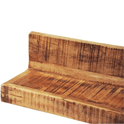 Prateleira de parede em madeira madeira maciça / 2 peças