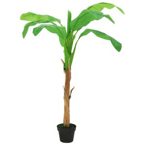 vidaXL &Aacute;rvore bananeira artificial com vaso 180 cm verde