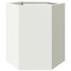 vidaXL Vaso/floreira de jardim hexagonal 46x40x45 cm a&ccedil;o branco