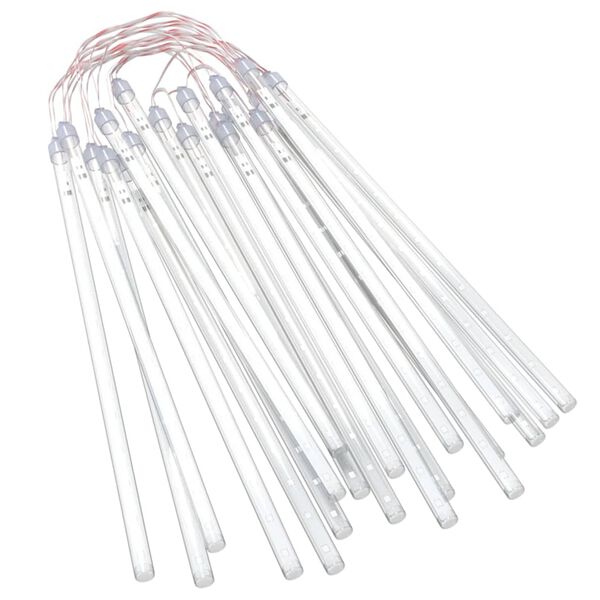 vidaXL Luzes meteoro 20 pcs 30 cm 480 luzes LED int./ext. branco frio
