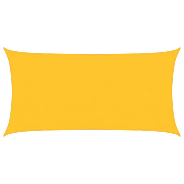 vidaXL Para-sol estilo vela 160 g/m&sup2; 3x6 m PEAD amarelo