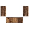 vidaXL Conjunto de Gabinete de Parede para TV 4 pcs Madeira antiga