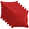vidaXL Almofada 6 unid. HOUTEN Vermelho 40 x 40 cm Linho Sint&eacute;tico