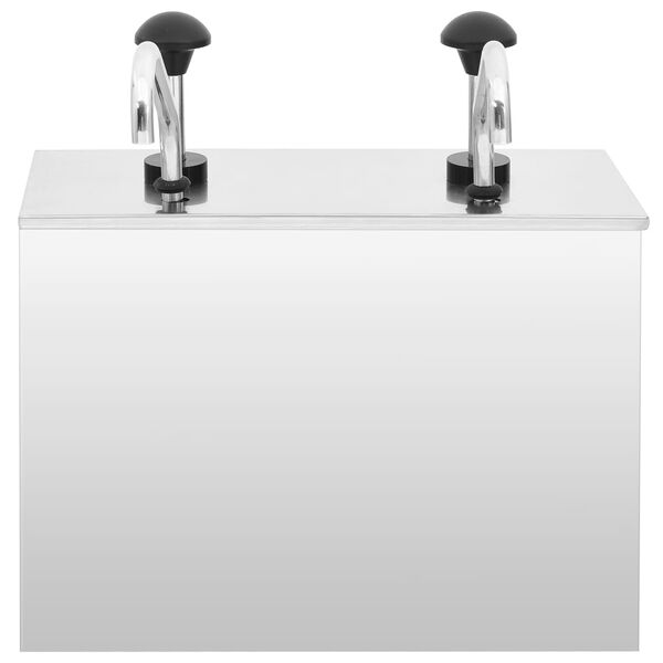 vidaXL Dispensador de molhos aço inoxidável 2 x 3,5 L