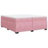 vidaXL Cama com molas/colch&atilde;o 200x200 cm veludo rosa