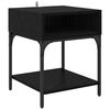 vidaXL Mesa-de-cabeceira 2 pcs Carvalho Preto 40 x 40 x 50 cm