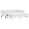 vidaXL Sof&aacute;-cama com gavet&atilde;o e colch&otilde;es 90x200 cm artificial branco