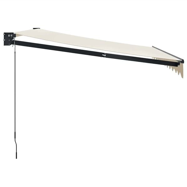 vidaXL Toldo retr&aacute;til 3x2,5 m tecido e alum&iacute;nio cor creme