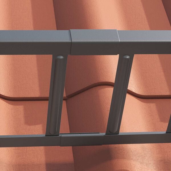 vidaXL Guarda de Neve para Telhado Antracite 100 x 2,5 x 20 cm A&ccedil;o