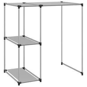vidaXL Estante de arruma&ccedil;&atilde;o p/ m&aacute;quina de lavar roupa ferro cinza