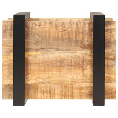 vidaXL Mesa de cabeceira 50x40x40 cm madeira de mangueira áspera