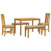 vidaXL Conjunto de sala de jantar 5 unid. Bege