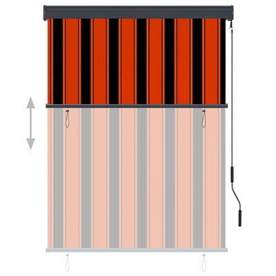 vidaXL Estore de rolo para exterior 120x250 cm laranja e castanho
