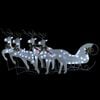 vidaXL Decora&ccedil;&atilde;o de Natal renas/tren&oacute; p/ exterior 100 luzes LED branco