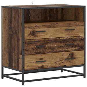 vidaXL Gabinete de Gavetas 3-Gaveta Madeira antiga 70 x 41 x 70 cm