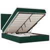 vidaXL Estrutura cama otomana colch&otilde;es 140x190 cm veludo verde escuro