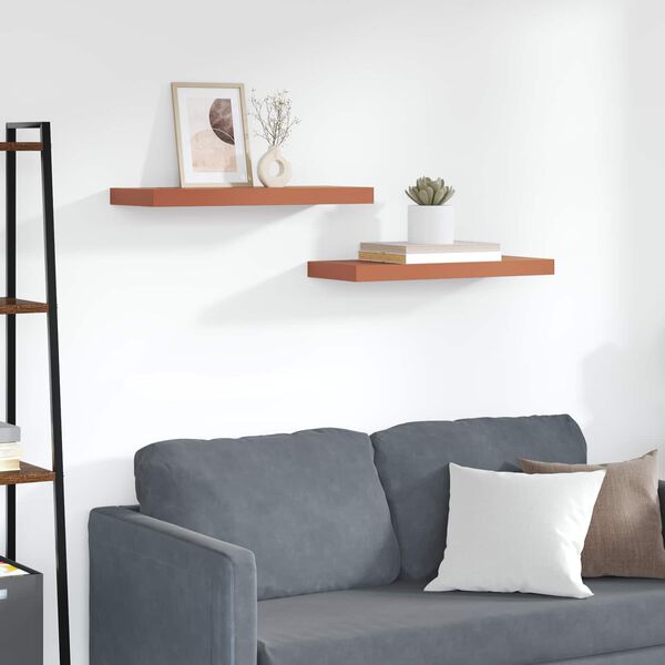 vidaXL Prateleira de Parede 2 pcs Vermelho 60 x 23 x 4 cm