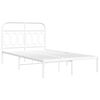vidaXL Estrutura de cama com cabeceira 120x190 cm metal branco