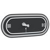 vidaXL Espelho de casa de banho com luzes LED oval 90x40 cm