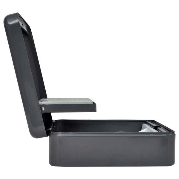 vidaXL Cofre com bloqueio Cinzento escuro 30 x 24 x 9 cm A&ccedil;o