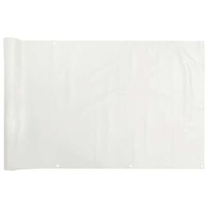 vidaXL Tela de privacidade para varanda 600x120 cm PVC branco
