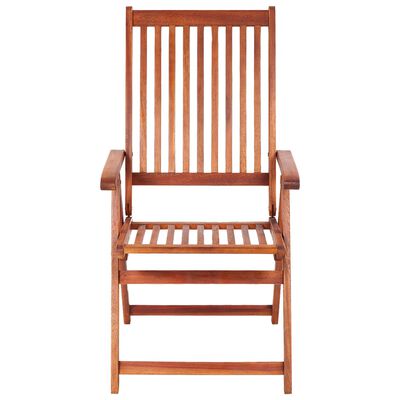 vidaXL Cadeiras de jardim dobráveis 3 pcs madeira de acácia maciça