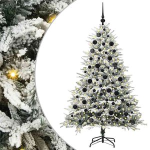 vidaXL &Aacute;rvore de Natal Artificial Pr&eacute;-iluminada com Conjunto de Bolas