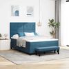 vidaXL Cama Box com colch&atilde;o Azul escuro 140 x 200 cm Veludo