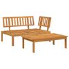 vidaXL Conj. sof&aacute;s de paletes 2 pcs p/ jardim madeira de ac&aacute;cia maci&ccedil;a