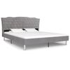 vidaXL Cama c/ colch&atilde;o espuma mem&oacute;ria 180x200cm tecido cinzento-claro