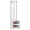 vidaXL &Aacute;rvore de Hall SANDNES Branca 45x40x159,5 cm Madeira Maci&ccedil;a de Pinho