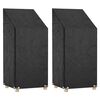 vidaXL Capas cadeiras jardim 2 pcs 8 ilh&oacute;s 65x65x110/150cm polietileno