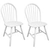 vidaXL Cadeiras de jantar 2 pcs madeira de seringueira maci&ccedil;a branco