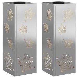 vidaXL Luz Solar LED de Caminho 2 unid. Branco quente 18 x 18 x 50 cm