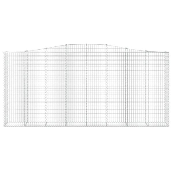 vidaXL Cestos gabi&atilde;o arqueados 4pcs 400x50x180/200cm ferro galvanizado