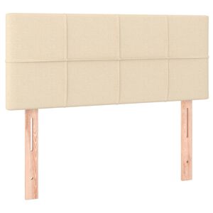 vidaXL Cabeceira de cama tecido 80x5x78/88 cm creme
