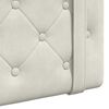 vidaXL Cabeceira Suspensa Creme 130 x 55 x 5 cm Veludo