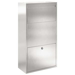 vidaXL Caixa para entrega de pacotes Prateado 44 x 22 x 82 cm
